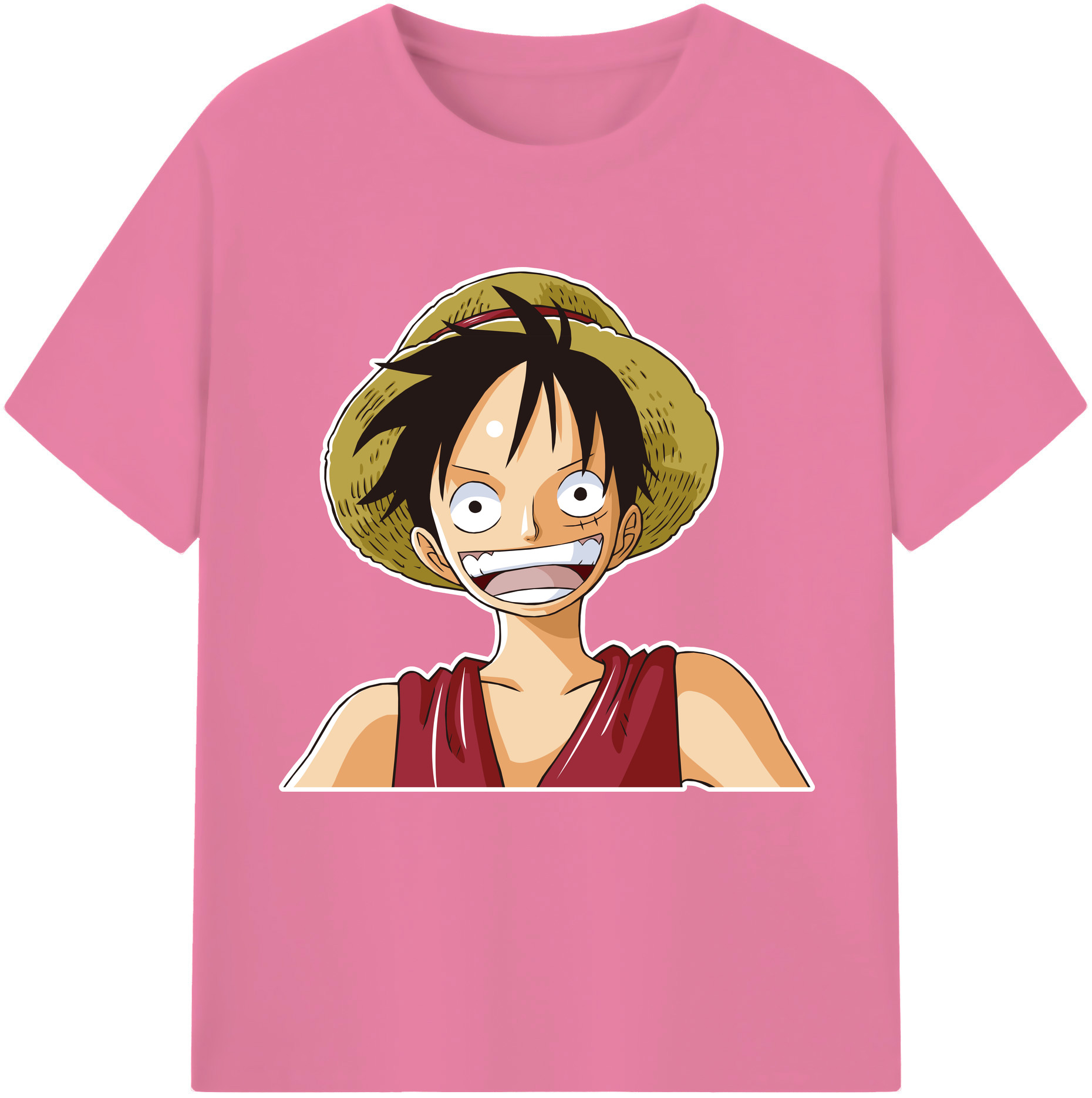 ワンピース モンキー・D・ルフィ ONE PIECE Monkey D. Luffy 綿100％半袖Tシャツ（フロントプリント）